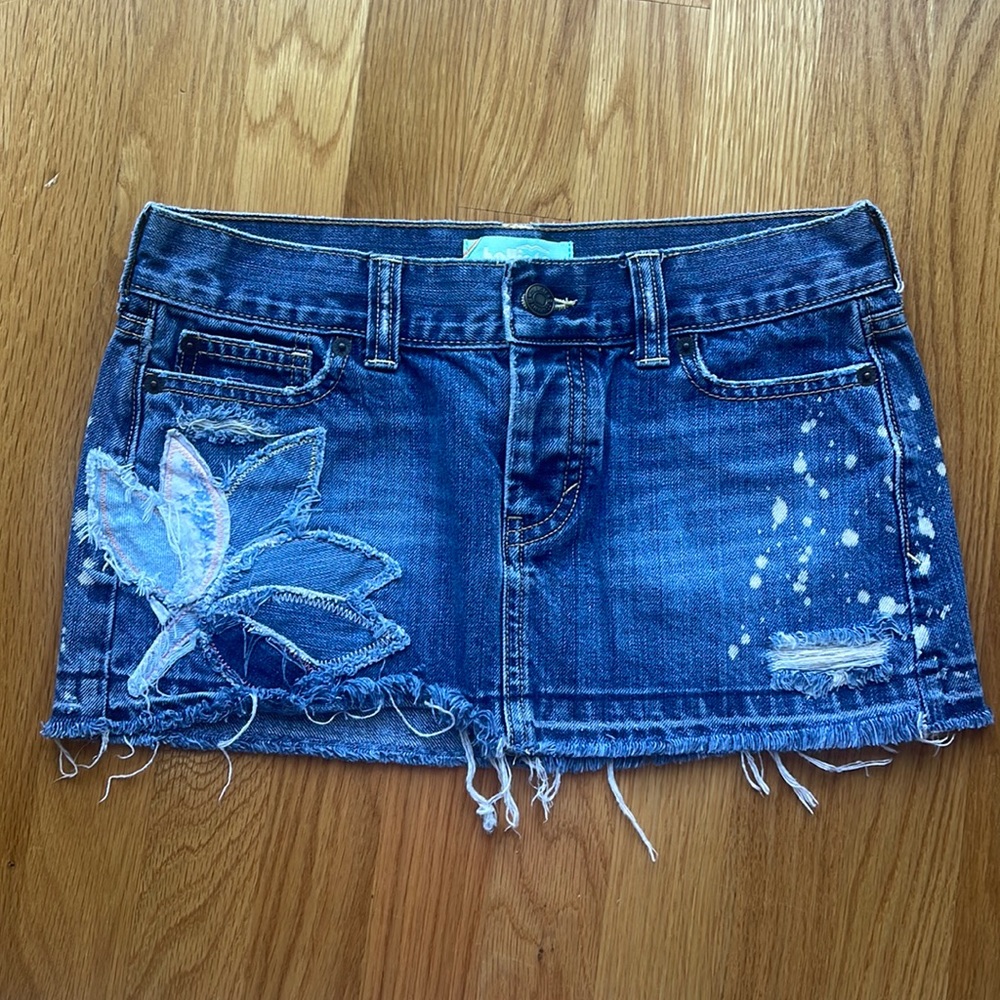 Vintage Hollister denim Jean skirt miniskirt size 1